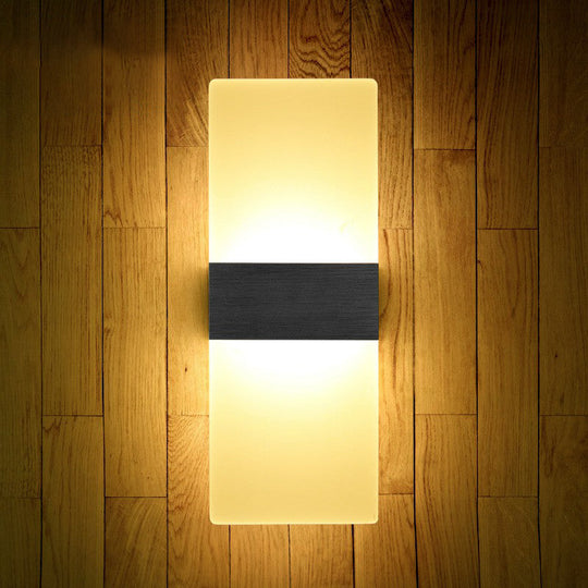 Modern Acrylic Geometric LED Wall Sconce Lamp: Stylish Bedside Lighting Fixture