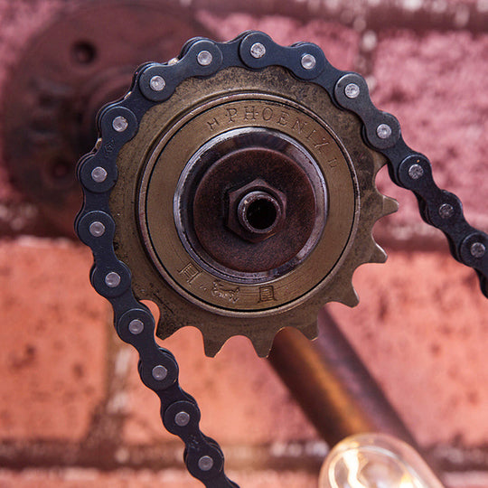 Industrial Bronze Pipe Wall Mount Light: 3-Head Restaurant Fixture with Sprocket Chain