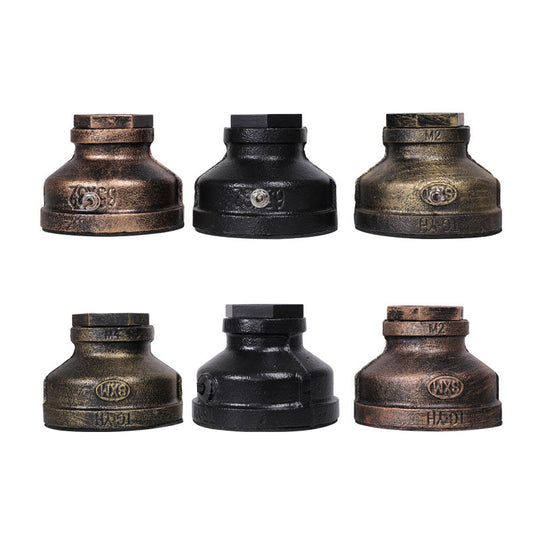 Industrial Water Pipe Single-Bulb Table Lamp - Iron Nightstand Lighting for Bedroom