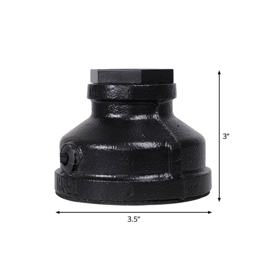 Industrial Water Pipe Single-Bulb Table Lamp - Iron Nightstand Lighting for Bedroom