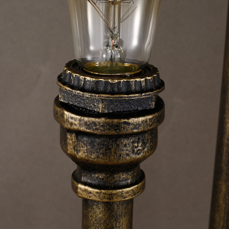 Vintage 3-Head Iron Wall Mount Light in Bronze for Living Room