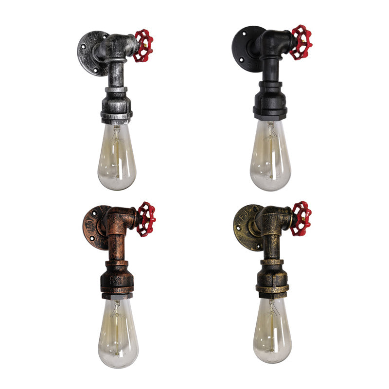 Iron Wall Mount Light Industrial Valve Handle – Single Corridor Fixture