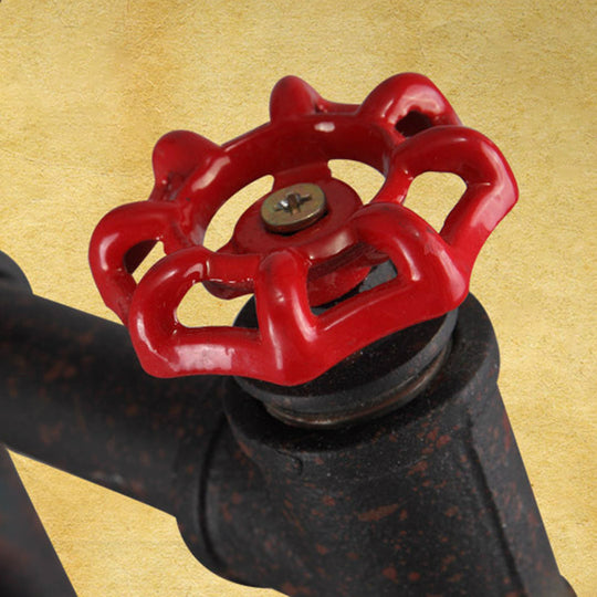 Vintage Single-Bulb Conical Wall Light Fixture with Water Pipe Iron Wall Mounted Lamp in Rust