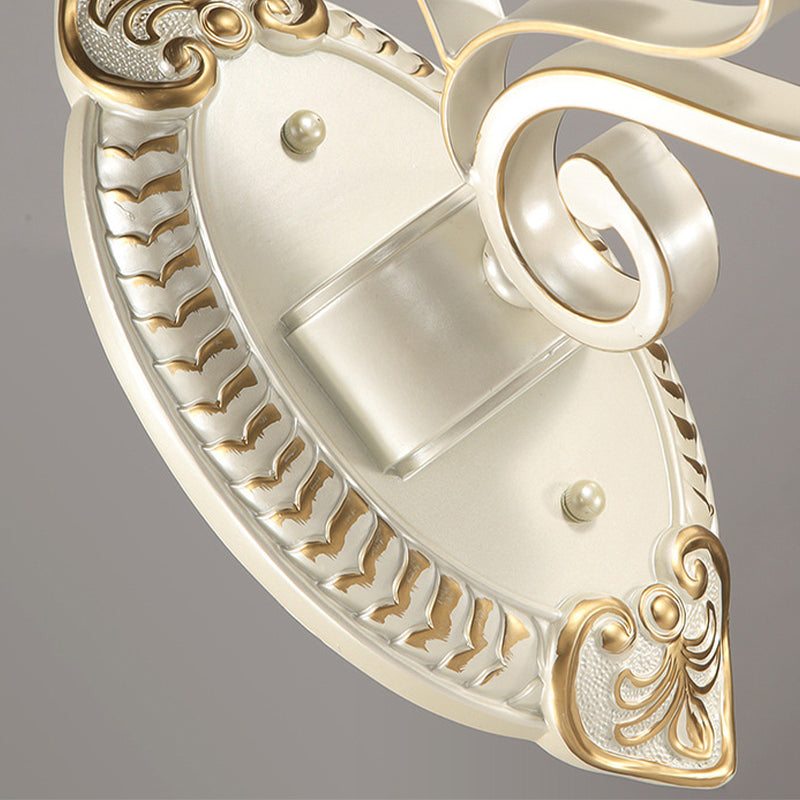 Frosted Glass Wall Sconce with Floral Shade and Crystal Accent for Living Room