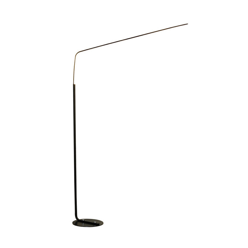 Minimalist LED Floor Lamp for Living Room - Acrylic Fishing Rod Design