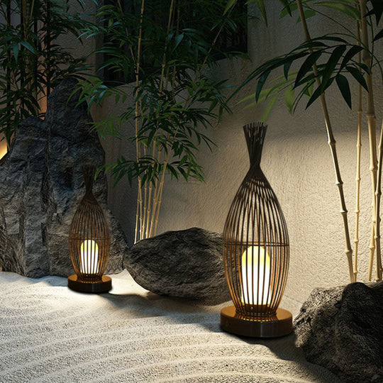 Sleek Iron Floor Light with Acrylic Shade - Ideal for Outdoor Areas