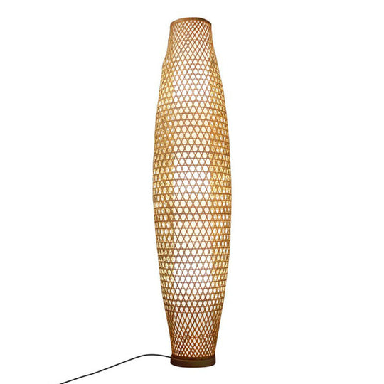 Asia Bamboo Floor Lamp with 3 Wood Heads for the Living Room