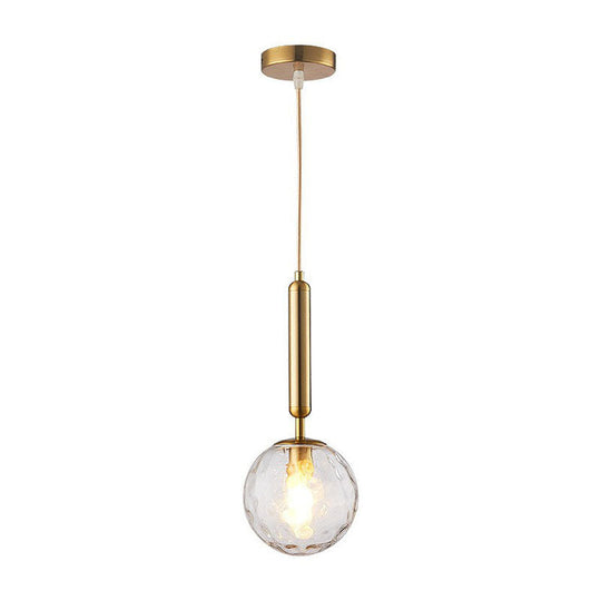 Modernist Hammer Glass Pendant Light - Stylish Hanging Ball Fixture for Restaurants