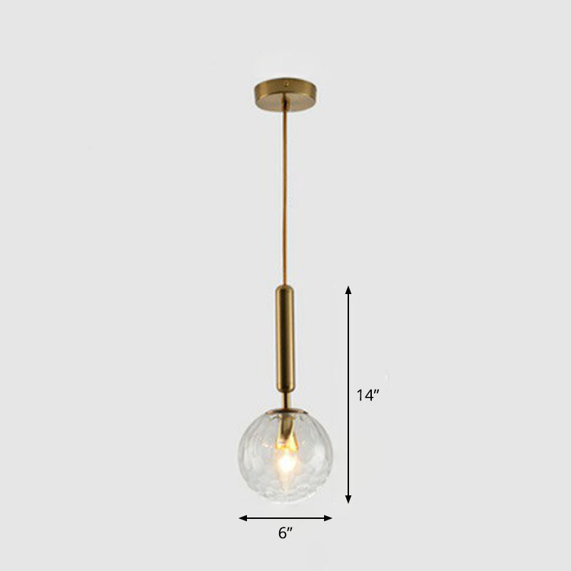 Modernist Hammer Glass Pendant Light - Stylish Hanging Ball Fixture for Restaurants