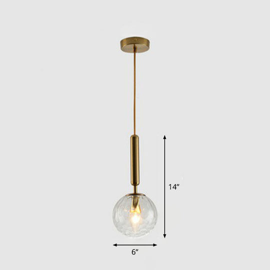 Modernist Hammer Glass Pendant Light - Stylish Hanging Ball Fixture for Restaurants