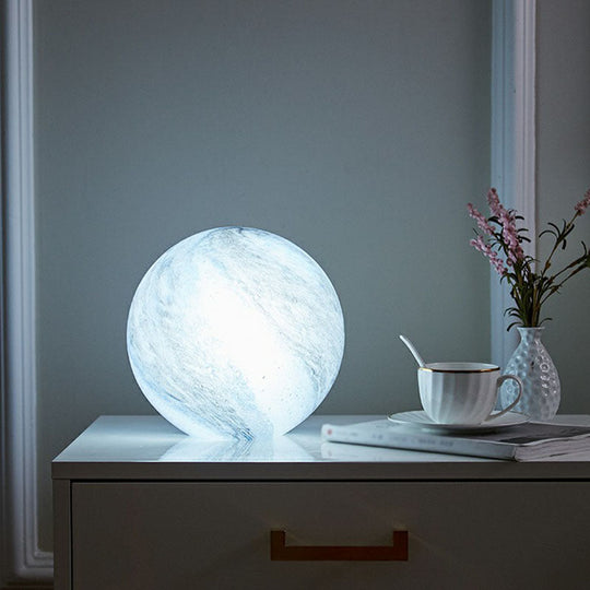 Stained Glass Nordic Planet Table Lamp: Fun Children's Night Light