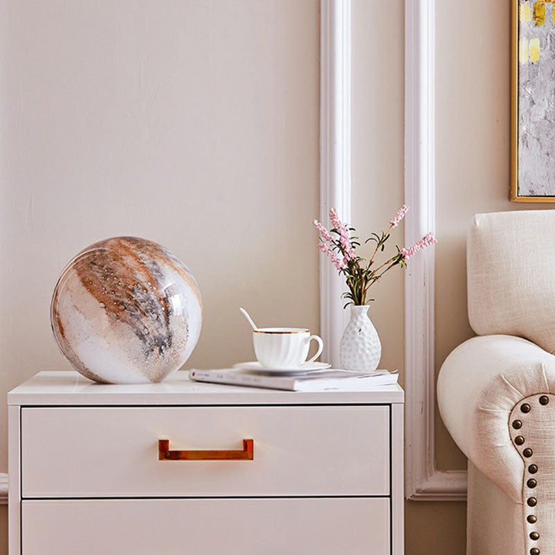 Stained Glass Nordic Planet Table Lamp: Fun Children's Night Light