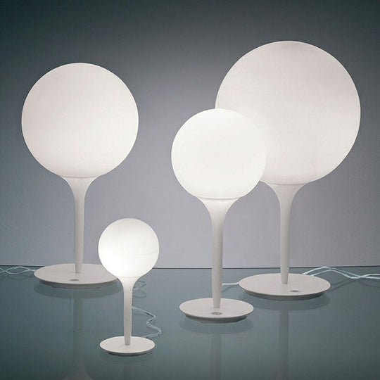 Nordic Frosted Glass Balloon Night Lamp - Single Study Table Light in White