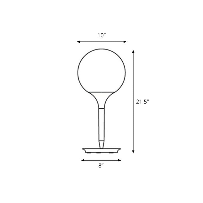 Nordic Frosted Glass Balloon Night Lamp - Single Study Table Light in White