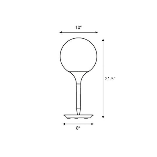 Nordic Frosted Glass Balloon Night Lamp - Single Study Table Light in White