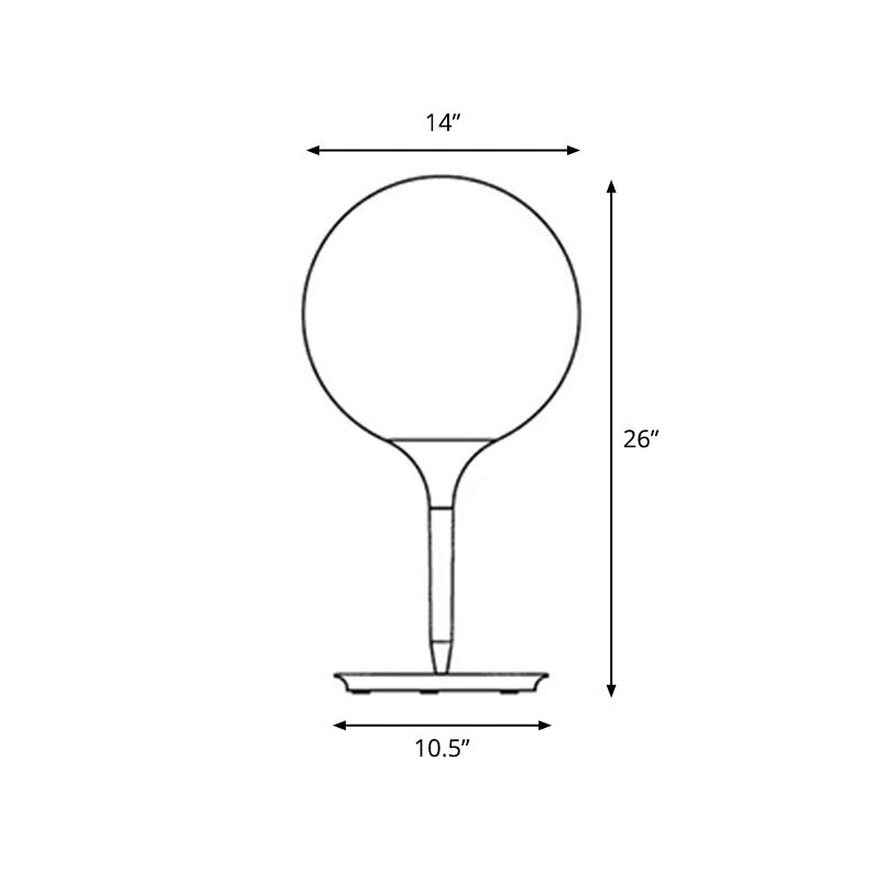 Nordic Frosted Glass Balloon Night Lamp - Single Study Table Light in White