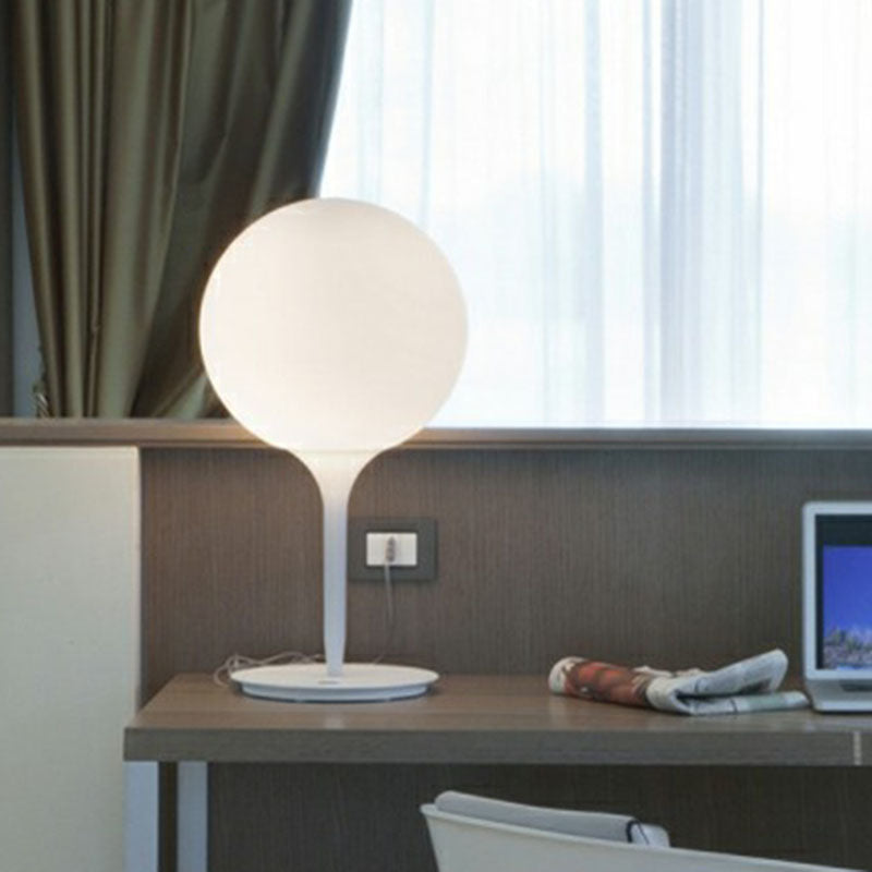 Nordic Frosted Glass Balloon Night Lamp - Single Study Table Light in White