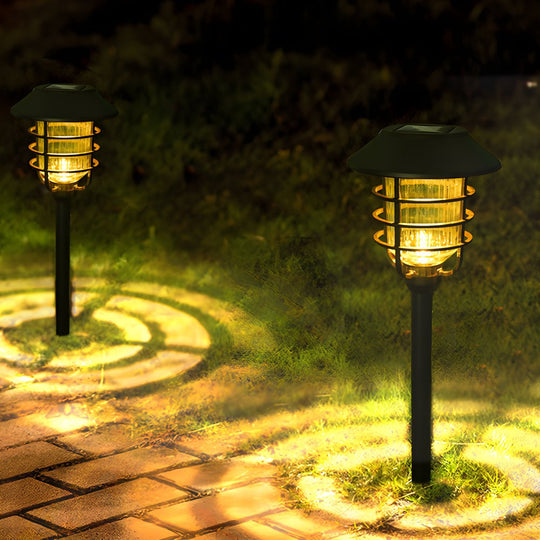22.8-Inch Solar LED Pathway Light with Hat Top