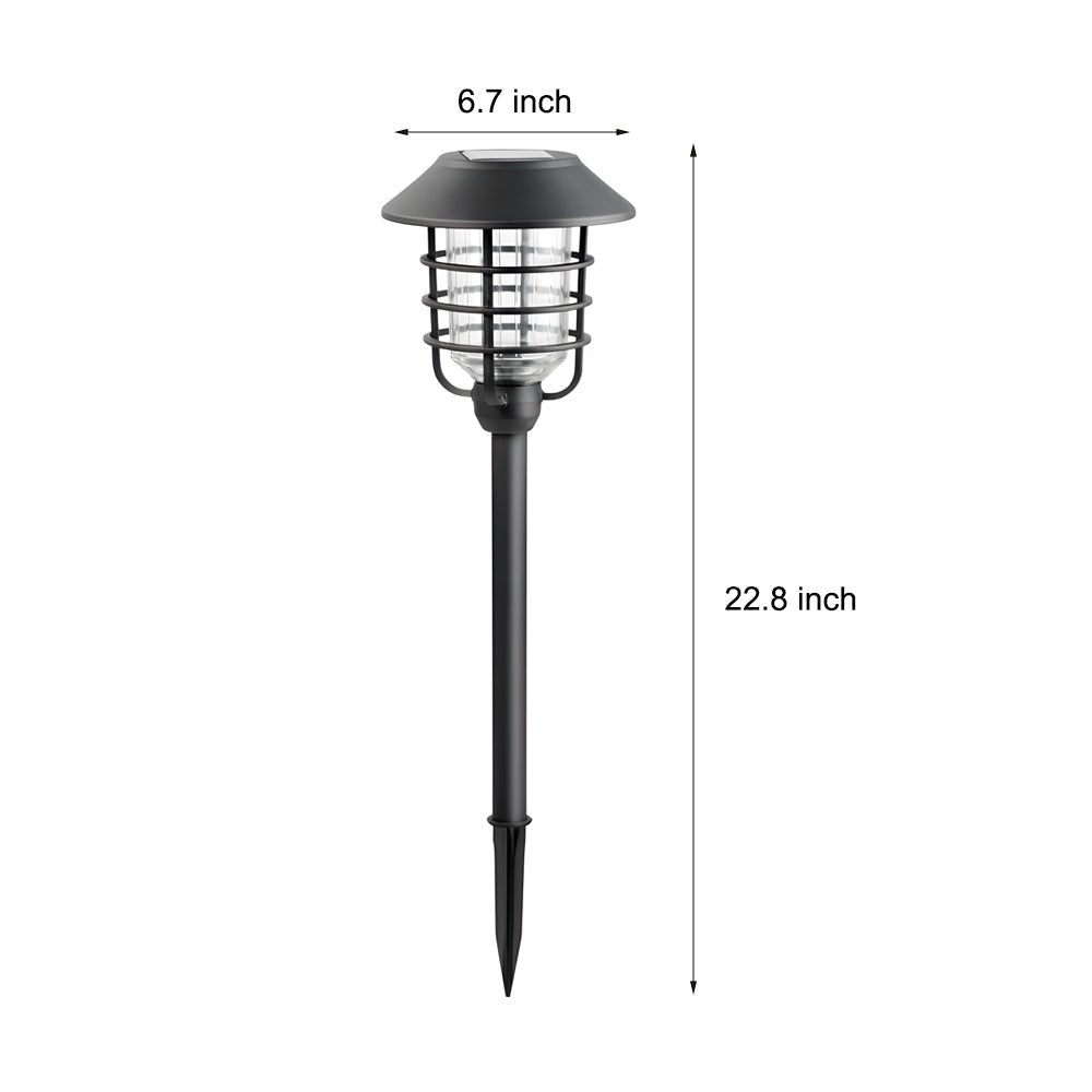 22.8-Inch Solar LED Pathway Light with Hat Top