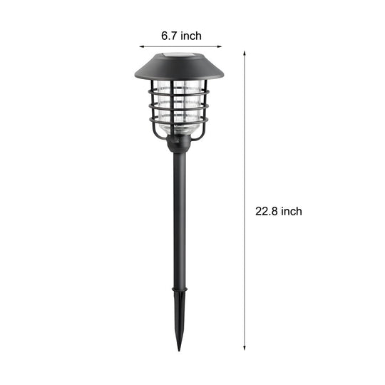 22.8-Inch Solar LED Pathway Light with Hat Top