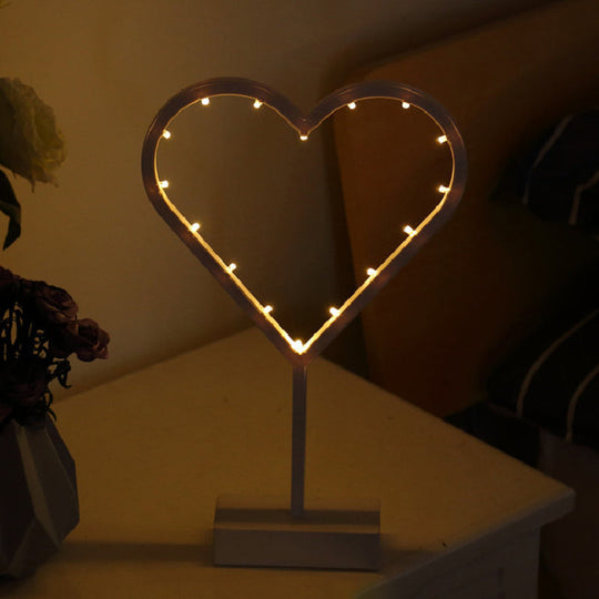 Christmas Battery Night Lamp - Creative LED Table Light for Kids Room - Simple & White Plastic Design