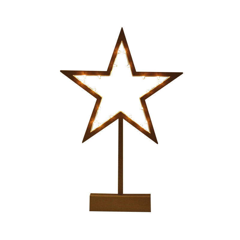 Christmas Battery Night Lamp - Creative LED Table Light for Kids Room - Simple & White Plastic Design