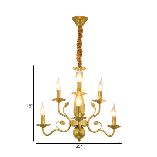 Rustic Black/Gold Metal Pendant Chandelier - 5/12/16 Lights - Elegant Dining Room Ceiling Fixture