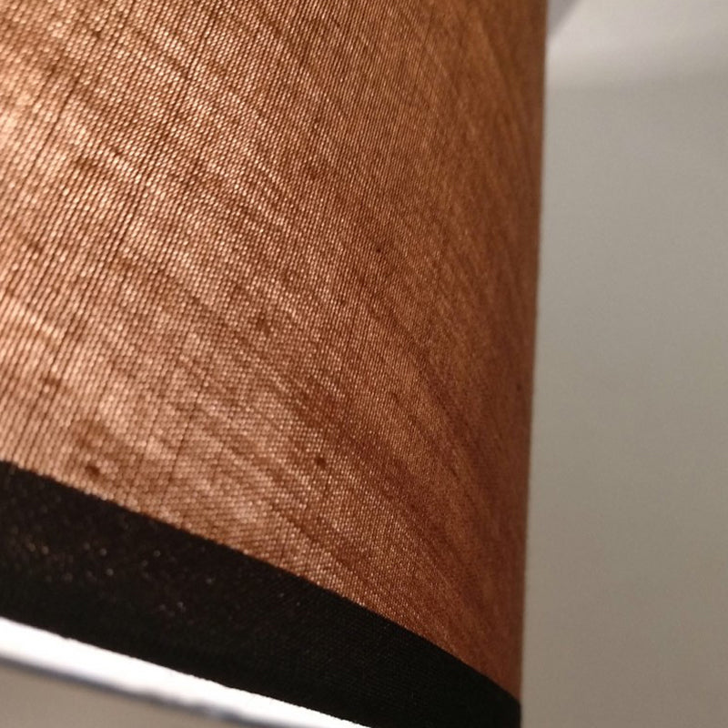 Nordic Fabric Tapered Nightstand Lamp with Conic Marble Pedestal - 1 Bulb Table Light