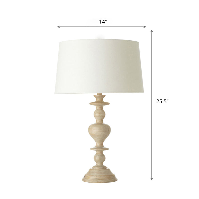 Tapered Fabric Table Lamp: Sleek Baluster Base, Perfect for Bedroom Nightstands