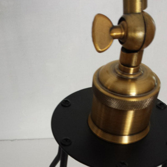 Industrial Black Metal Wall Lamp with Swivel Arm and Cage Shade