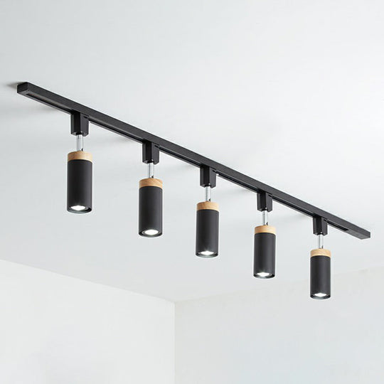 Modern Tubular Track Light for Commercial Use - Metal Spotlight with Semi-Mount Ceiling Design