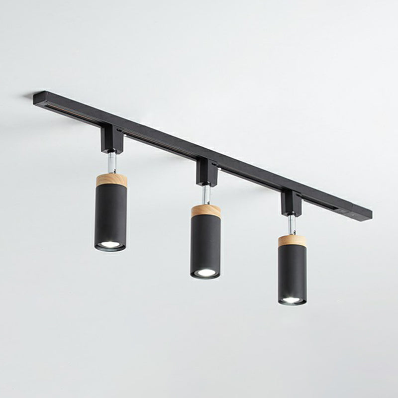 Modern Tubular Track Light for Commercial Use - Metal Spotlight with Semi-Mount Ceiling Design