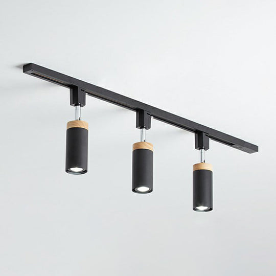 Modern Tubular Track Light for Commercial Use - Metal Spotlight with Semi-Mount Ceiling Design