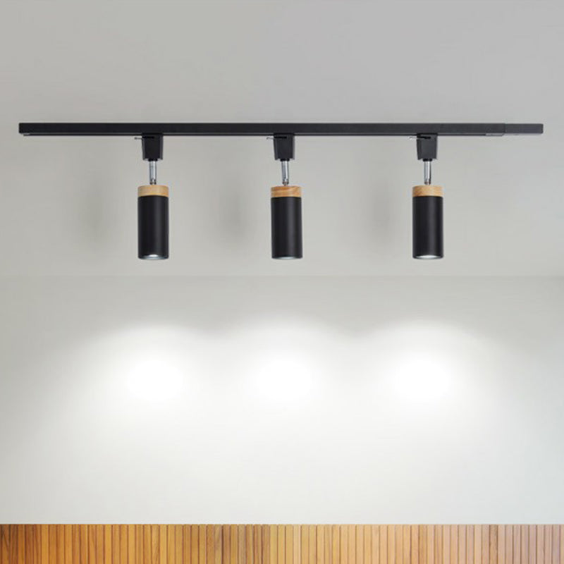 Modern Tubular Track Light for Commercial Use - Metal Spotlight with Semi-Mount Ceiling Design