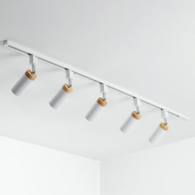 Modern Tubular Track Light for Commercial Use - Metal Spotlight with Semi-Mount Ceiling Design