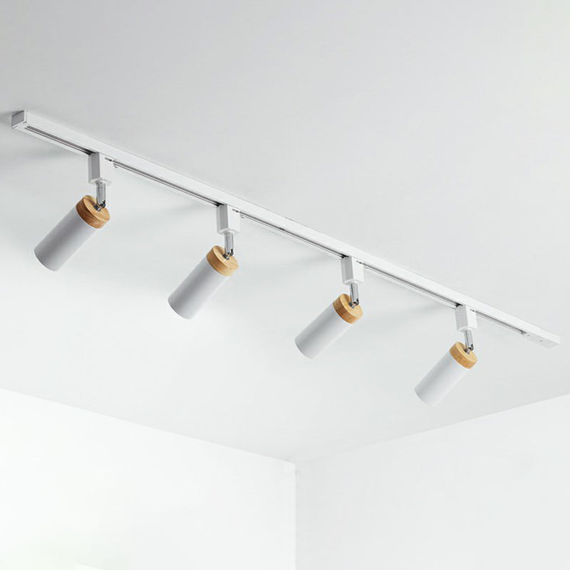 Modern Tubular Track Light for Commercial Use - Metal Spotlight with Semi-Mount Ceiling Design