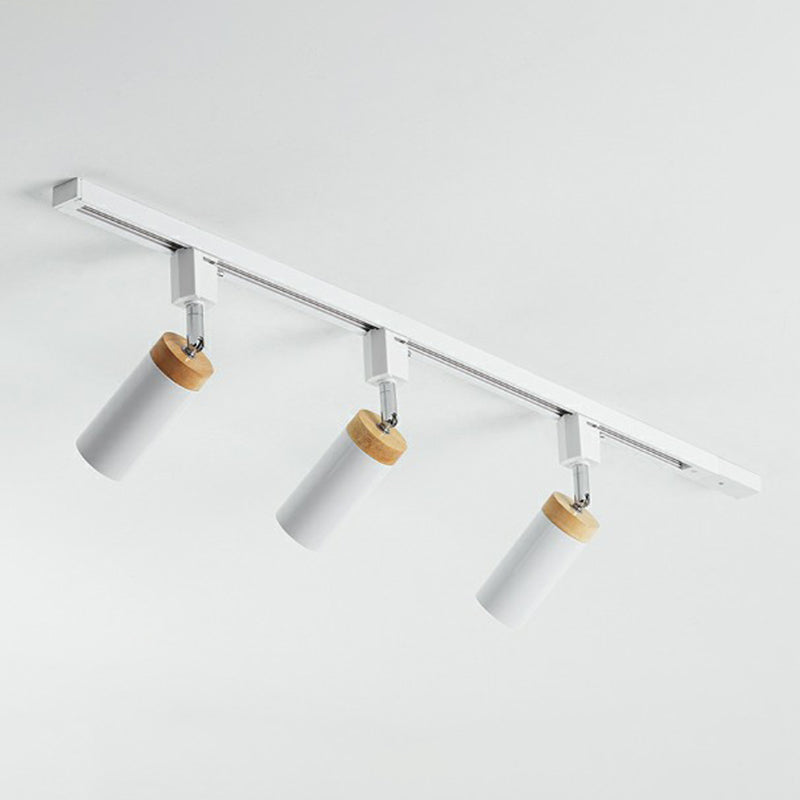 Modern Tubular Track Light for Commercial Use - Metal Spotlight with Semi-Mount Ceiling Design