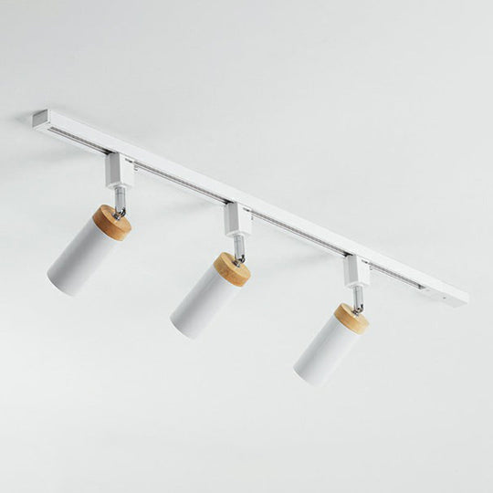 Modern Tubular Track Light for Commercial Use - Metal Spotlight with Semi-Mount Ceiling Design