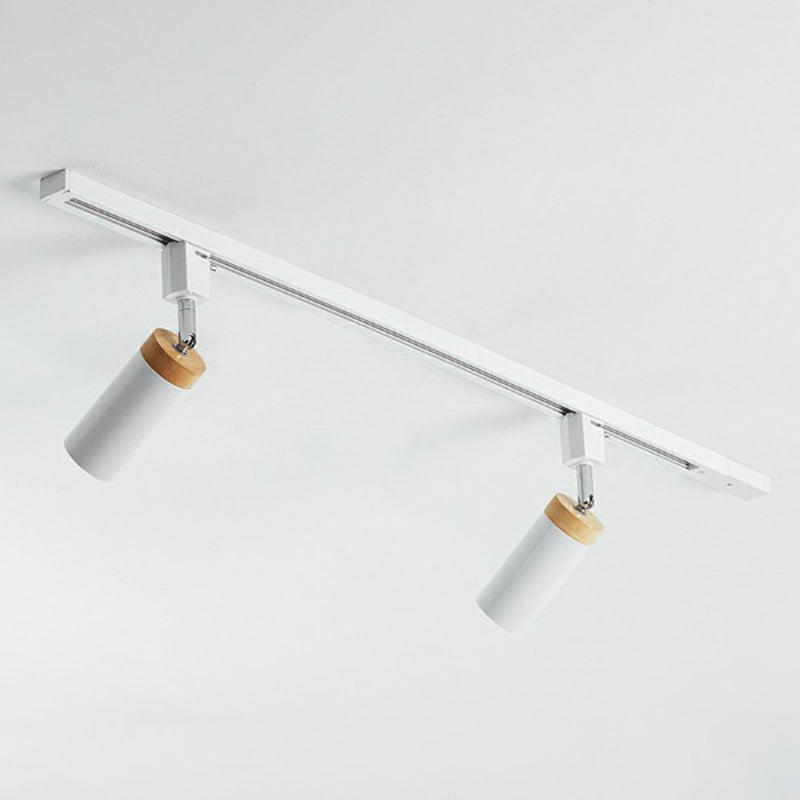 Modern Tubular Track Light for Commercial Use - Metal Spotlight with Semi-Mount Ceiling Design