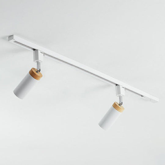 Modern Tubular Track Light for Commercial Use - Metal Spotlight with Semi-Mount Ceiling Design