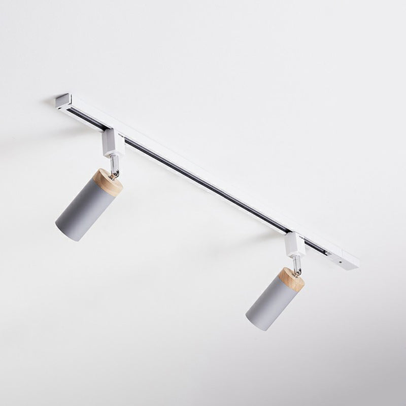 Modern Tubular Track Light for Commercial Use - Metal Spotlight with Semi-Mount Ceiling Design