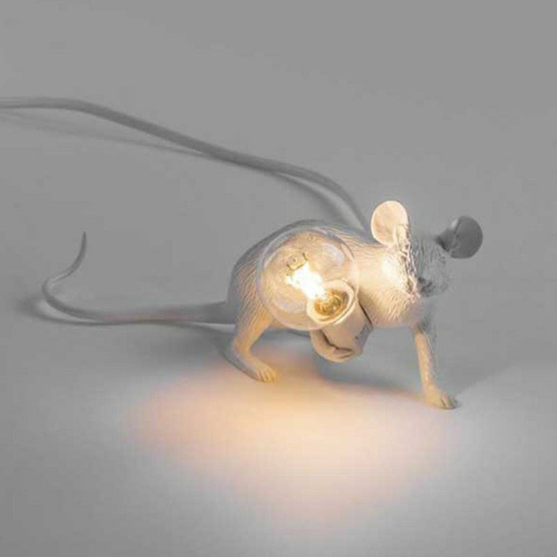 Kids Night Stand Lamp - Mini Mouse Shaped Table Light (Resin) with 1 Head - Novelty Bedroom Lighting