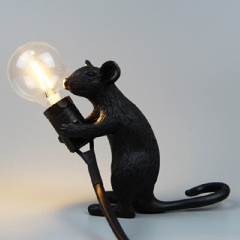Kids Night Stand Lamp - Mini Mouse Shaped Table Light (Resin) with 1 Head - Novelty Bedroom Lighting