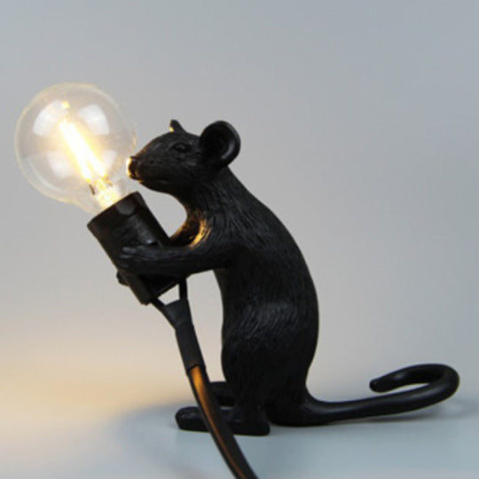 Kids Night Stand Lamp - Mini Mouse Shaped Table Light (Resin) with 1 Head - Novelty Bedroom Lighting