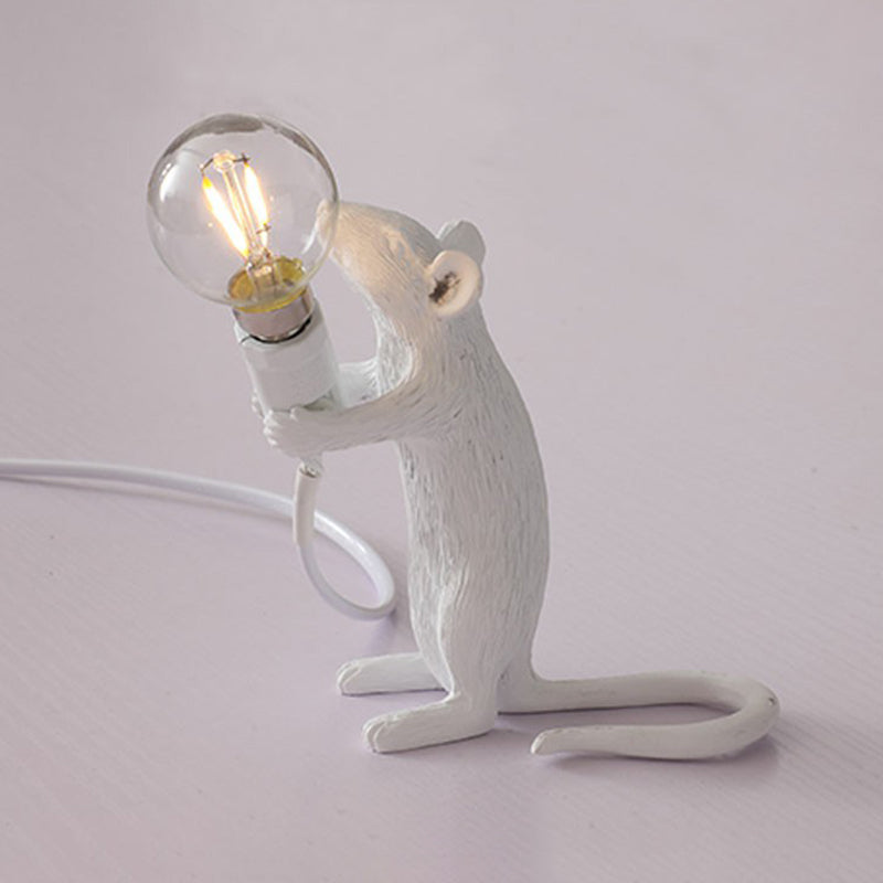 Kids Style Mouse Shaped Table Lamp – Resin Bedside Night Light for Decoration