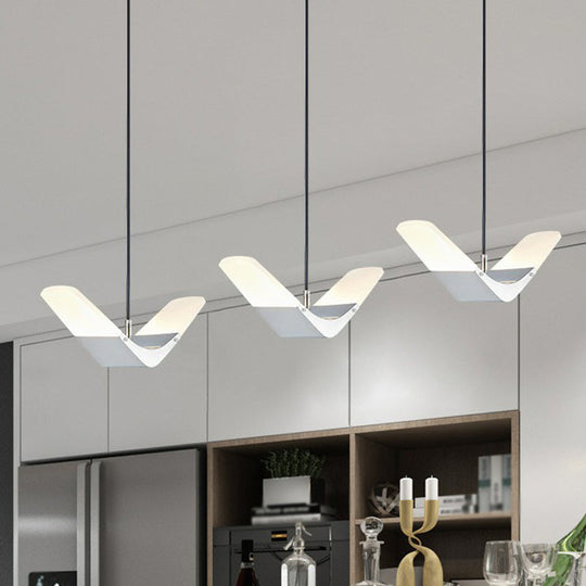 Gull-shaped Cluster Pendant: Acrylic Decorative 3-Light Ceiling Light for Restaurants