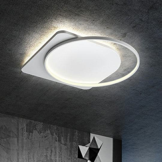 Sleek Acrylic Loop Ceiling Lamp: Simplicity meets LED Flush-Mount Light Fixture for Aisles