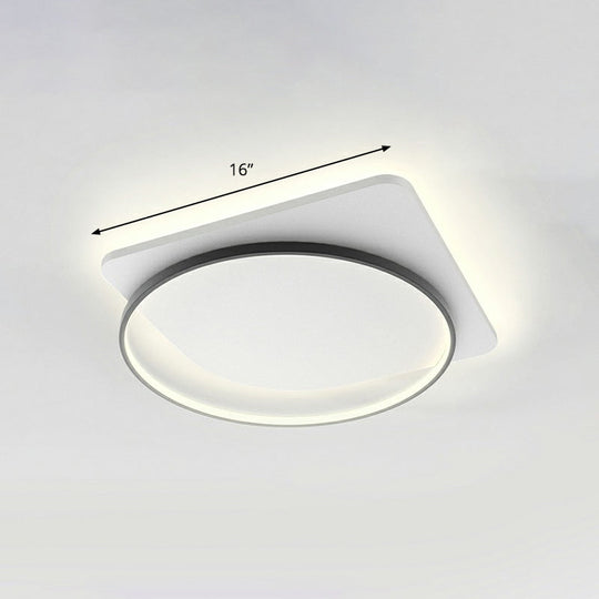 Sleek Acrylic Loop Ceiling Lamp: Simplicity meets LED Flush-Mount Light Fixture for Aisles