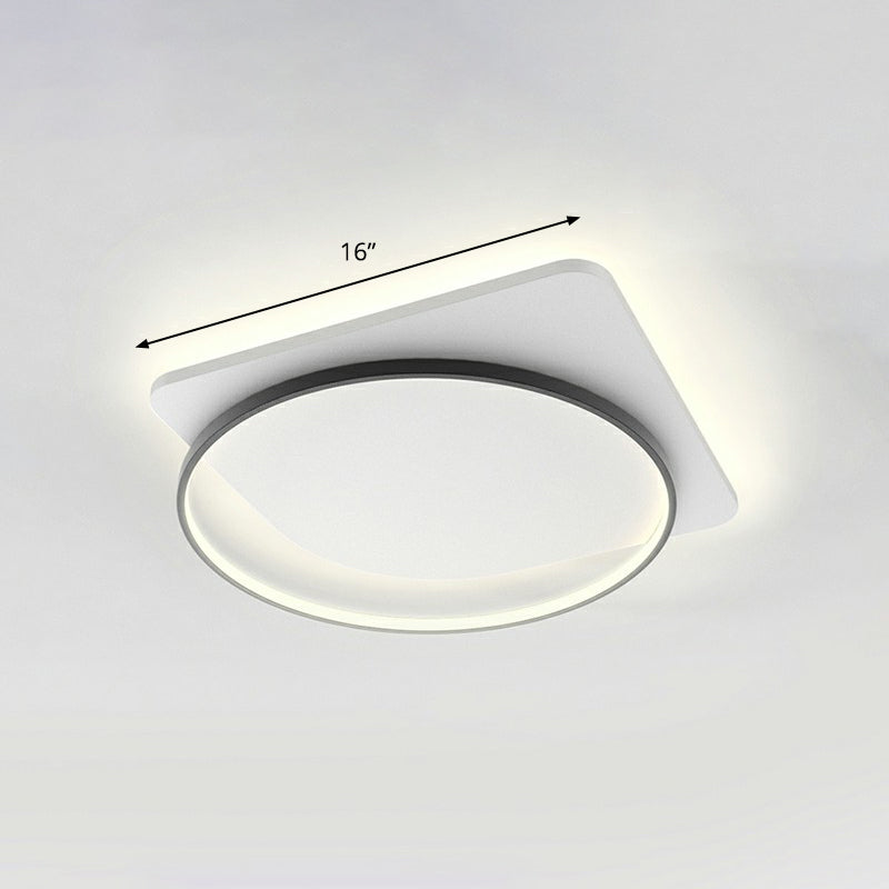 Sleek Acrylic Loop Ceiling Lamp: Simplicity meets LED Flush-Mount Light Fixture for Aisles
