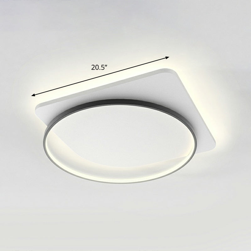 Sleek Acrylic Loop Ceiling Lamp: Simplicity meets LED Flush-Mount Light Fixture for Aisles